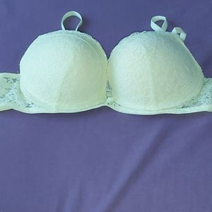 Padded Lace Underwire Bra in Yellow